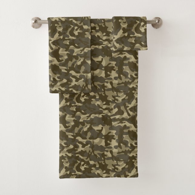 Central Camouflage Bath Towel Set (Insitu)