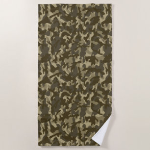 Central Camouflage Beach Towel