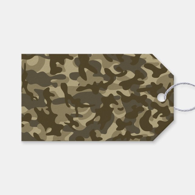 Central Camouflage Gift Tags (Front (Horizontal))