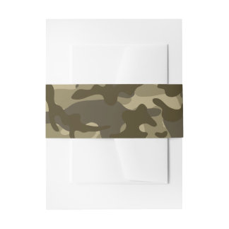 Central Camouflage Invitation Belly Band