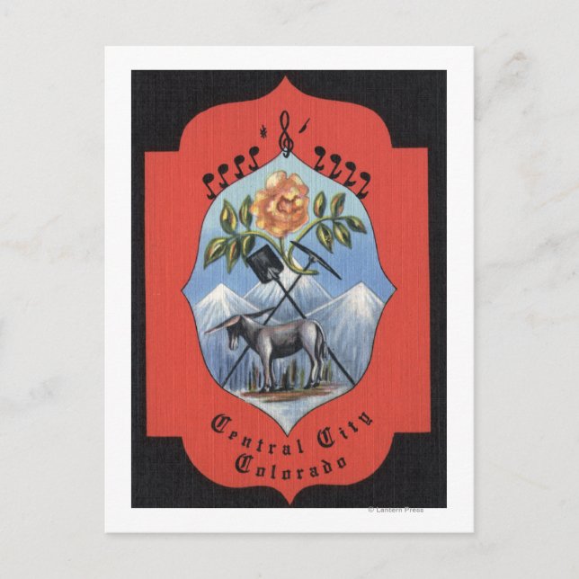 Central City, Colorado - Official City Seal View Postcard (Front)