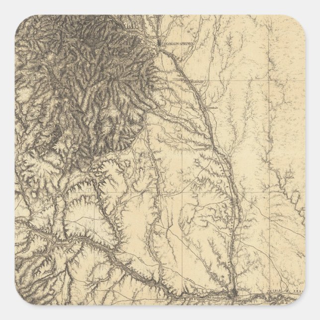 Central Colorado 3 Square Sticker (Front)