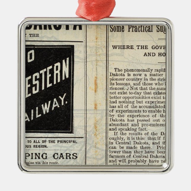 Central Dakota Metal Ornament (Front)