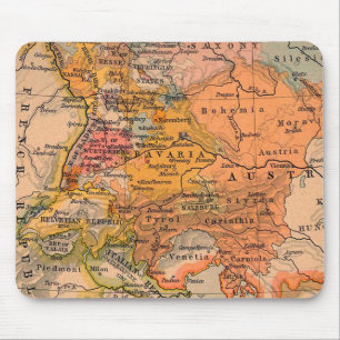 Central Europe Antique Map Mouse Pad