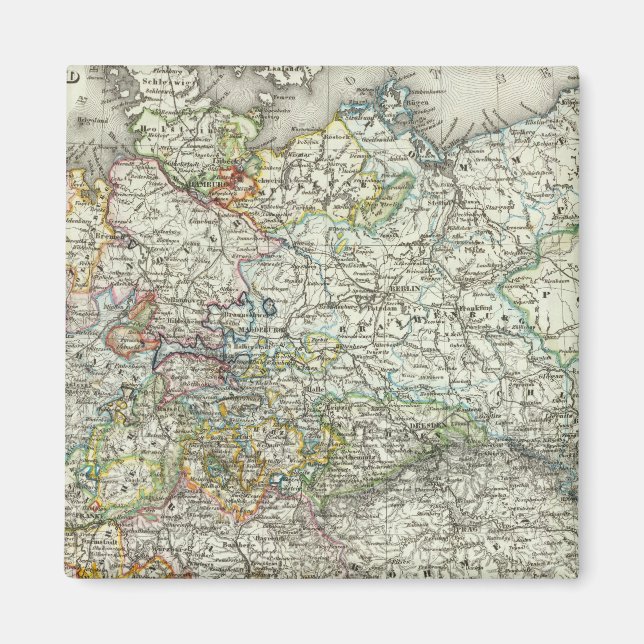 Central Europe, Germany, Poland Magnet (Front)