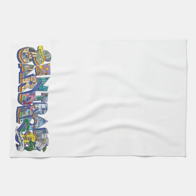 Central Gardens Mural Kitchen Towel (Horizontal)