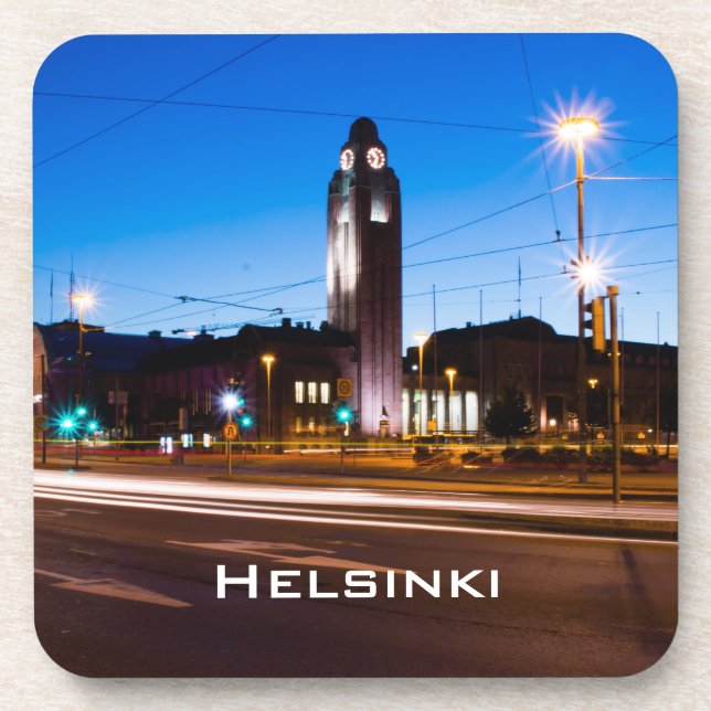 Central Helsinki during Blue Hour Coaster (Front)