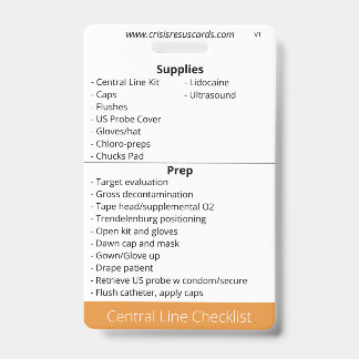 Central Line Checklist ID Badge
