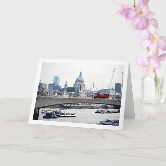 Central London Landscape Card (Orchid)