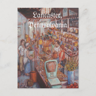 Central Market in Lancaster City PA Postcard
