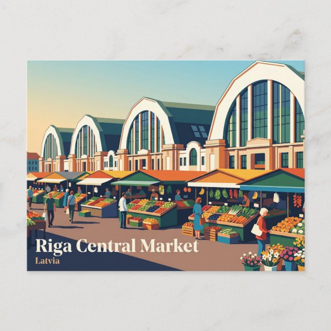 Central Market Latvia Postcard (Front)