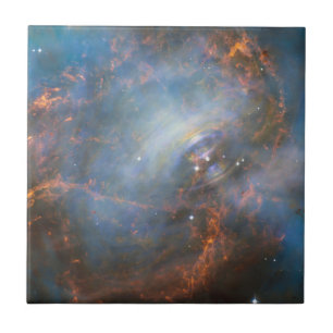 Central Neutron Star In The Crab Nebula. Ceramic Tile