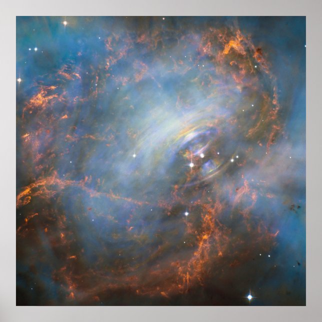 Central Neutron Star In The Crab Nebula. Poster (Front)