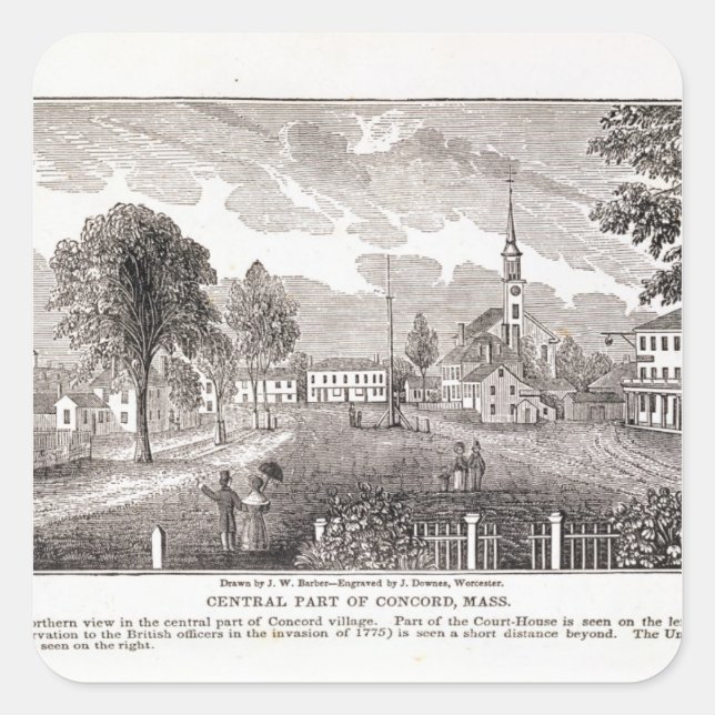 Central of Concord, from 'Historical Square Sticker (Front)