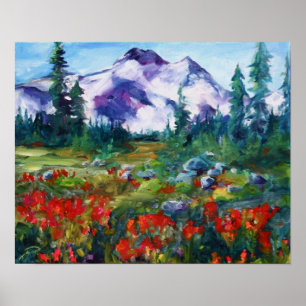 Central Oregon Indian Paintbrush Poster