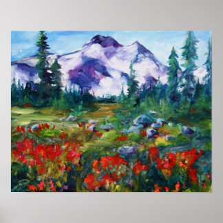 Central Oregon Indian Paintbrush Poster