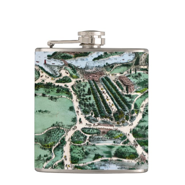 CENTRAL PARK, 1860 HIP FLASK (Front)