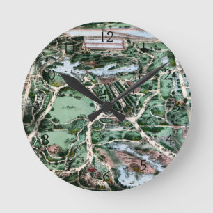 CENTRAL PARK, 1860 ROUND CLOCK