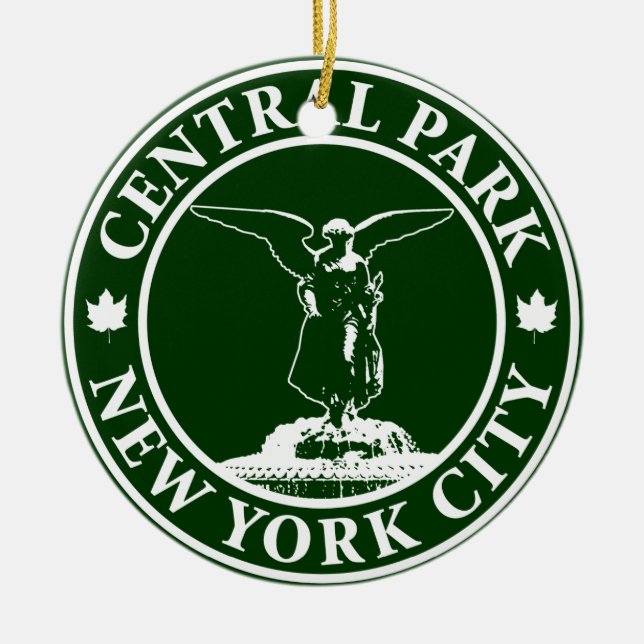 Central Park Angel Ceramic Ornament (Front)