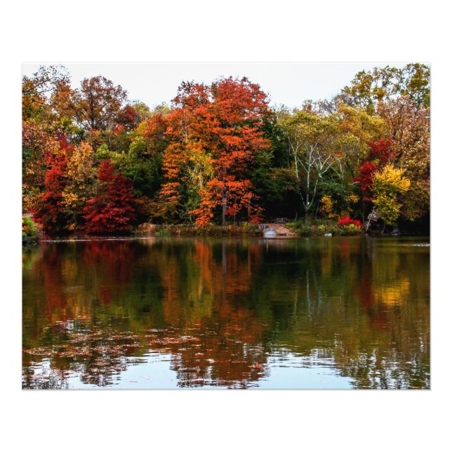 Central Park Autumn Fall Landscape Photo Print (Front)