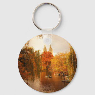 Central Park Autumn Romance Key Ring