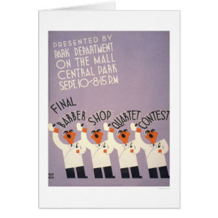 Central Park Barber Shop 1937 WPA