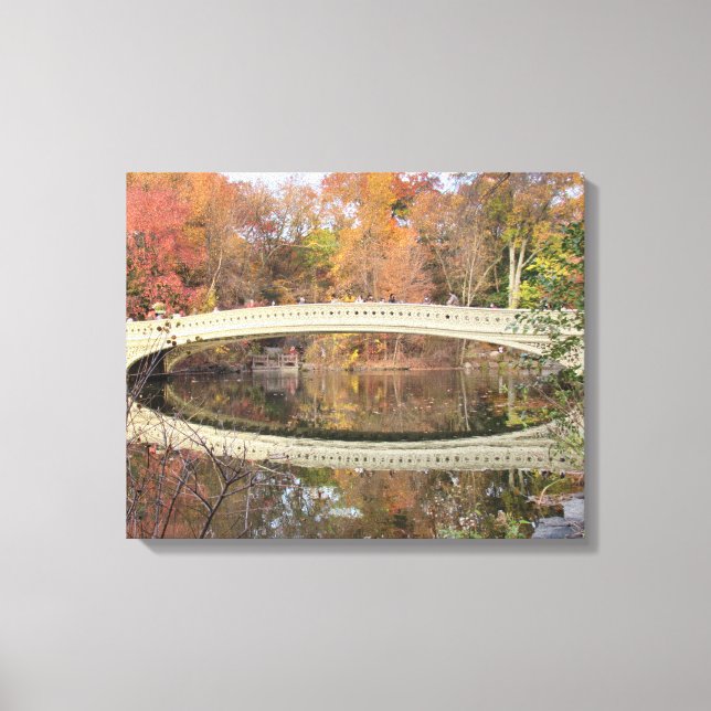 Central Park - Bow Bridge - Autumn Canvas Print (Front)