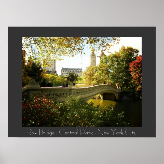 Central Park - Bow Bridge - New York City Poster (Front)
