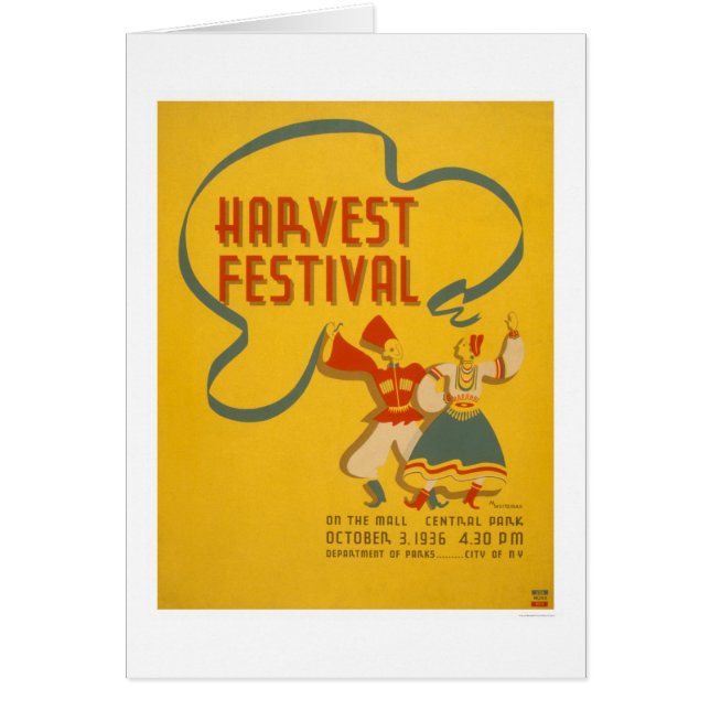 Central Park Harvest 1936 WPA (Front)