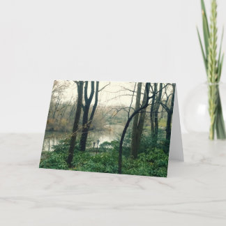 Central Park lake greeting card