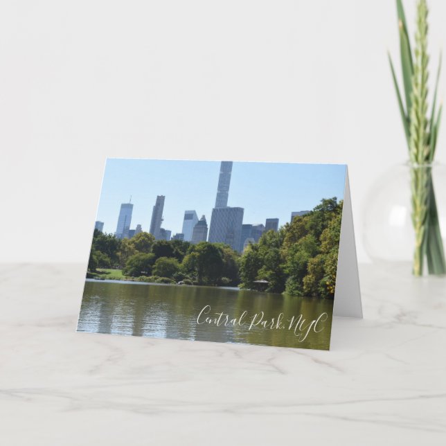 Central Park Lake New York City NYC Photography Card (Front)