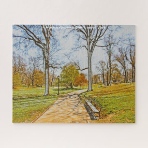 Central Park New York. Christmas Greetings Jigsaw Puzzle