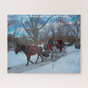 Central Park New York.Christmas Greetings Jigsaw Puzzle