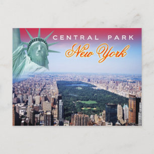Central Park, New York City - aerial view Postcard