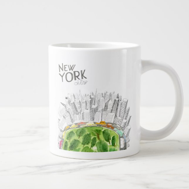 Central Park & New York City Collage Large Coffee Mug (Right)