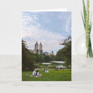 Central Park New York City Skyline & Lake Scenic  Card