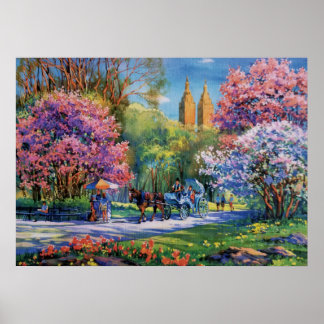 Central Park, New York Watercolor Poster