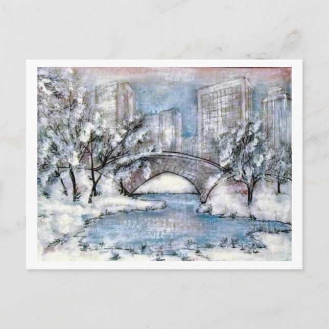 Central Park New York Winter Postcard (Front)