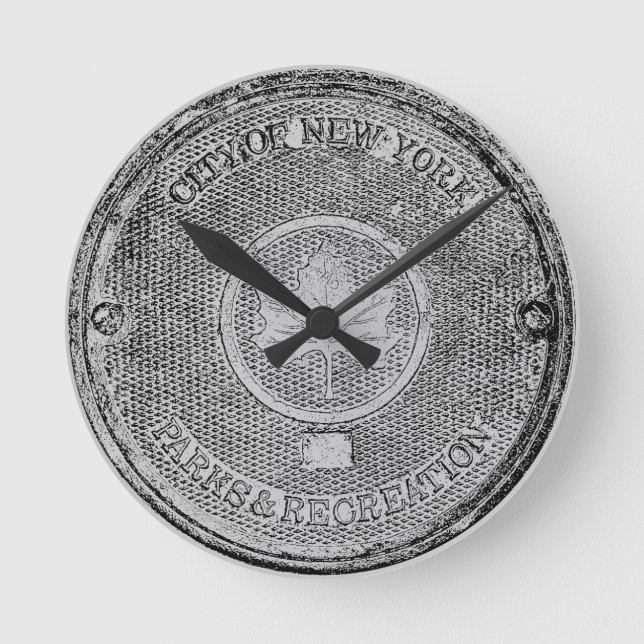 Central Park NYC Round Clock (Front)