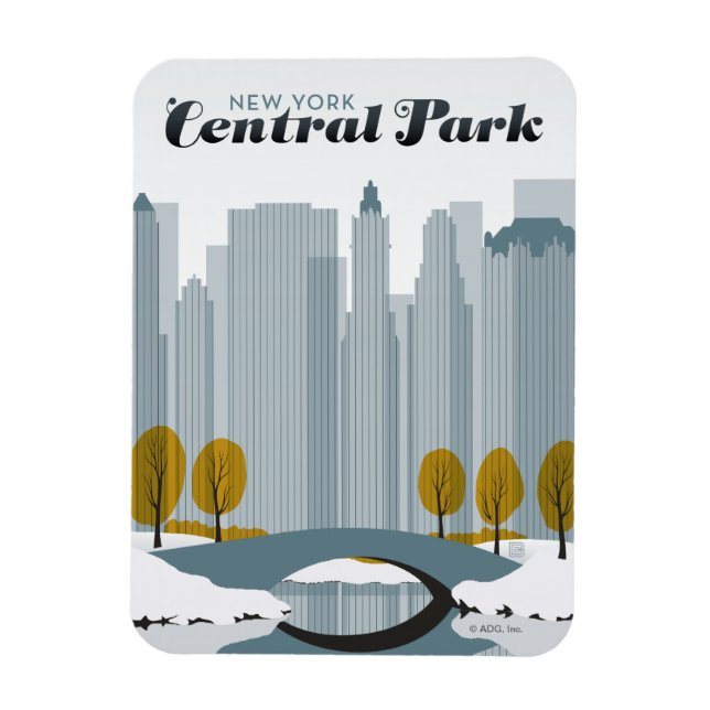 Central Park, NYC - Snow Magnet (Vertical)