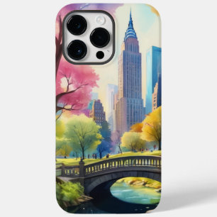Central Park of NYC in V Watercolor Painting 1 Case-Mate iPhone 14 Pro Max Case
