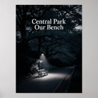 Central Park Our Bench Night Photography