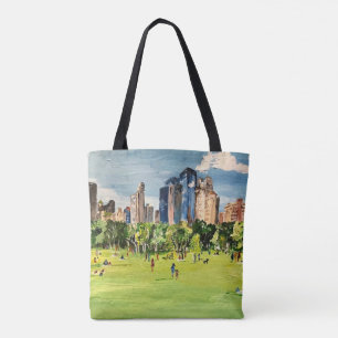 "Central Park" painting by Willowcatdesigns Tote Bag