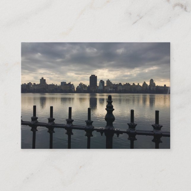 Central Park Reservoir New York City Sunrise NYC Business Card (Front)