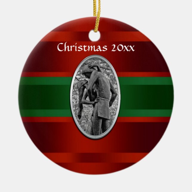 Central Park Romeo & Juliet Xmas #3 Ceramic Tree Decoration (Front)