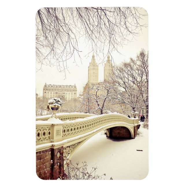 Central Park Snow - Winter New York Magnet (Vertical)