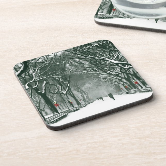 Central Park Snowy Path Coaster (Left Side)