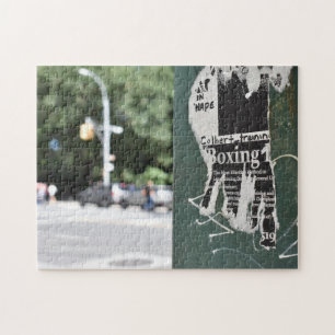 Central Park West NYC Boxing Flyer Photography Jigsaw Puzzle