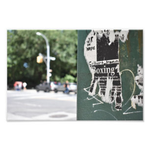 Central Park West NYC Boxing Flyer Photography Photo Print