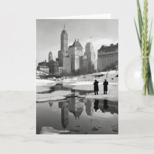 Central Park Winter Scene, 1933 Holiday Card